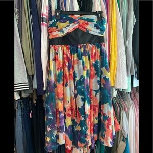 The Limited Colorful Strapless Cocktail Dress 6